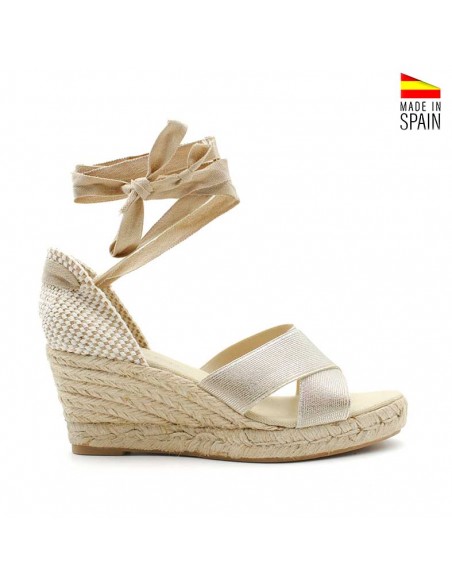 Sandalias Cuña platino