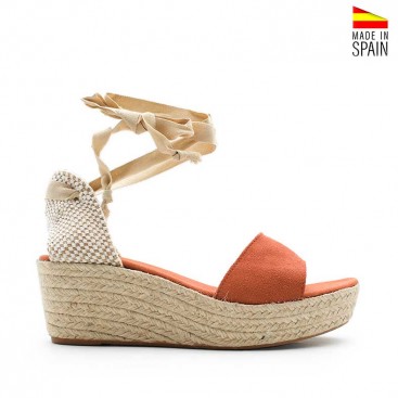 Sandalias Naranjas Plataforma