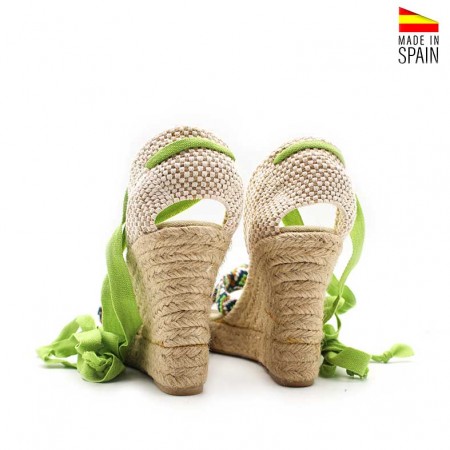 sandalia verde mujer