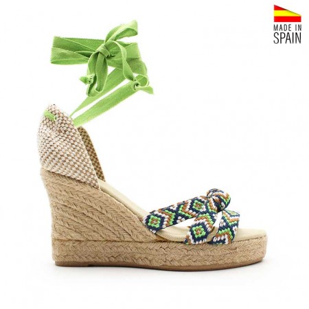 Sandalias Verdes cuña