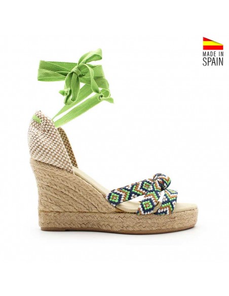 Sandalias Verdes cuña