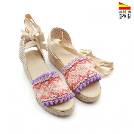 sandalias cuentas colores