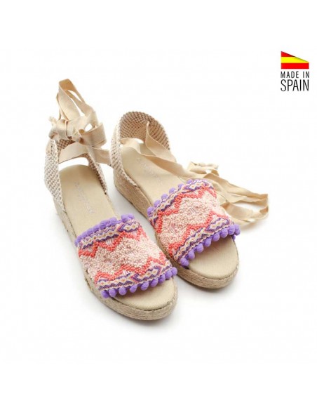 sandalias cuentas colores