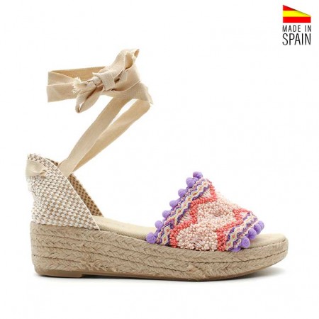 Sandalias Abalorios lila