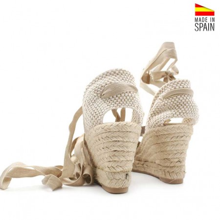 Sandalia elásticos camel