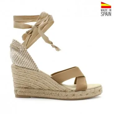 Sandalias con Cuña Tiras elasticas