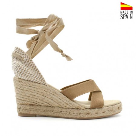 Sandalias con Cuña Tiras elasticas