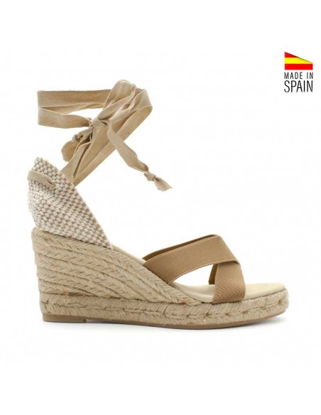 Sandalias con Cuña Tiras elasticas