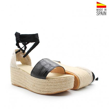 Sandalias de Plataforma cocodrilo