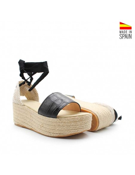 Sandalias de Plataforma cocodrilo