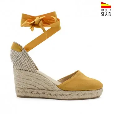 Esparteñas cuña amarillas