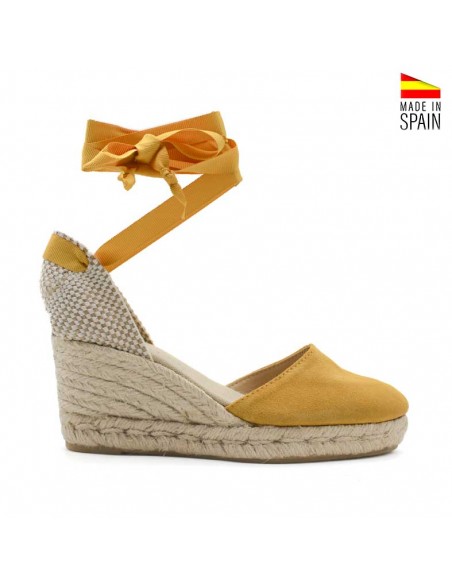 Esparteñas cuña amarillas
