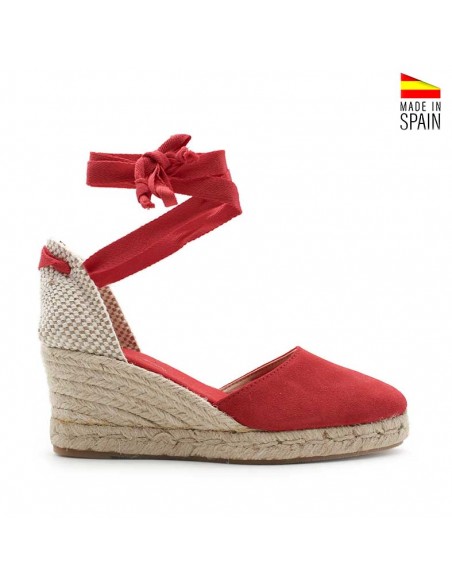 Esparteñas de cuña rojas