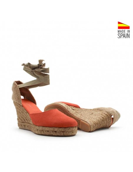 Espardeñas naranjas mujer