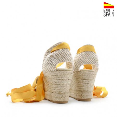 Esparteñas de yute amarillas