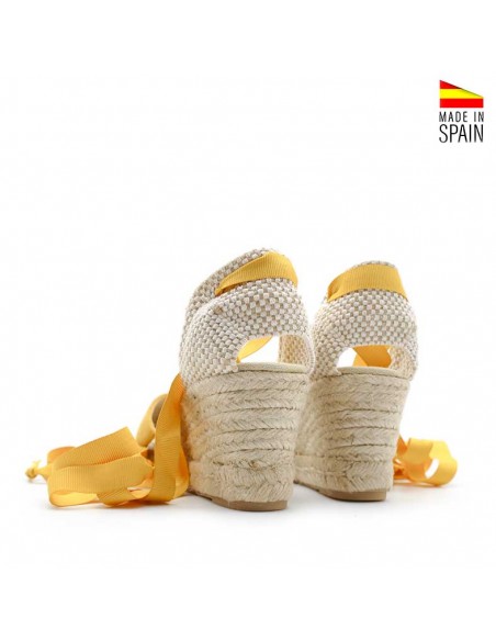 Esparteñas de yute amarillas