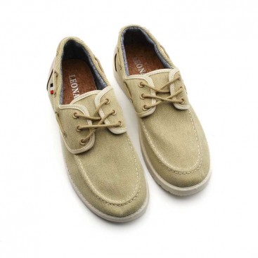 Calzado náutico beige hombre
