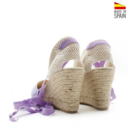 alpargatas cuña lila