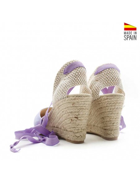 alpargatas cuña lila