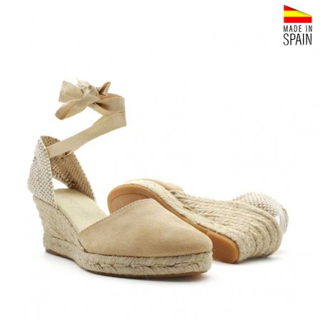 Alpargatas valencianas beige mujer