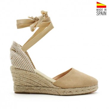 Alpargatas beige con cuña