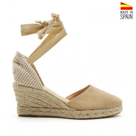 Alpargatas beige con cuña