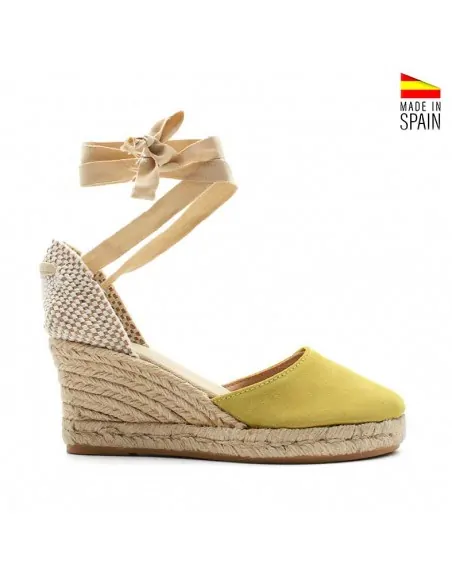 Alpargatas cuña lima mujer