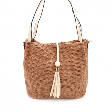 Bolso tote rafia