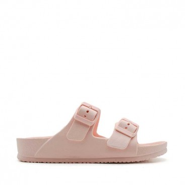 chanclas de goma rosa