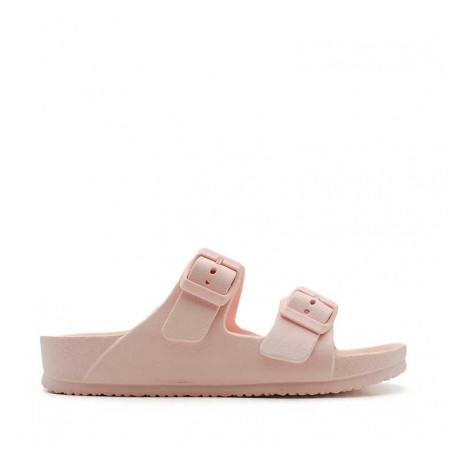 chanclas de goma rosa