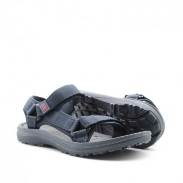 Sandalias velcro azul mujer