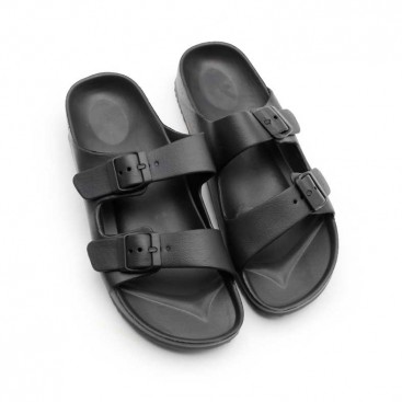 chanclas negras goma