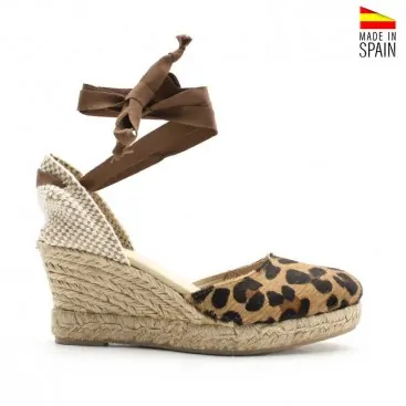 Alpargatas cuña animal print