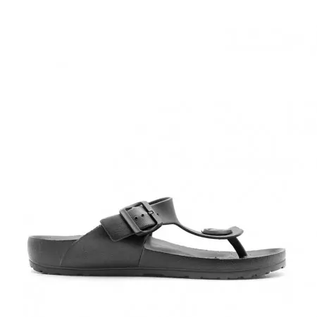 Chanclas negras dedo hombre