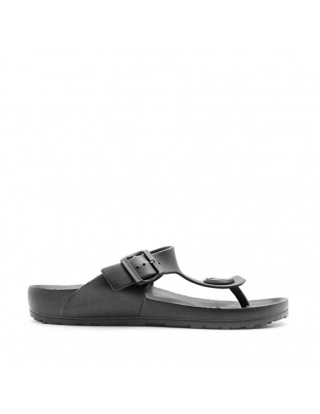 Chanclas negras dedo hombre
