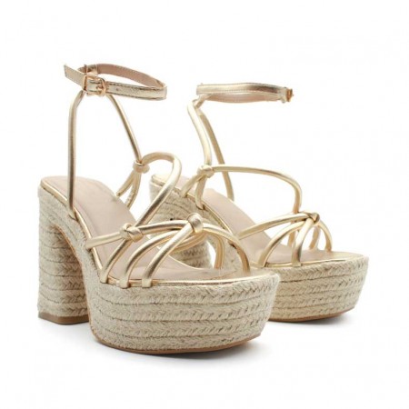Tacones dorados esparto