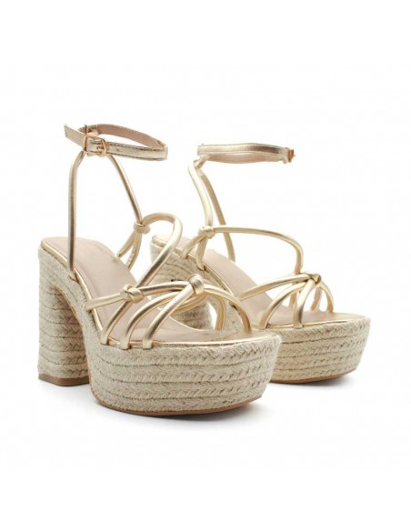 Tacones dorados esparto