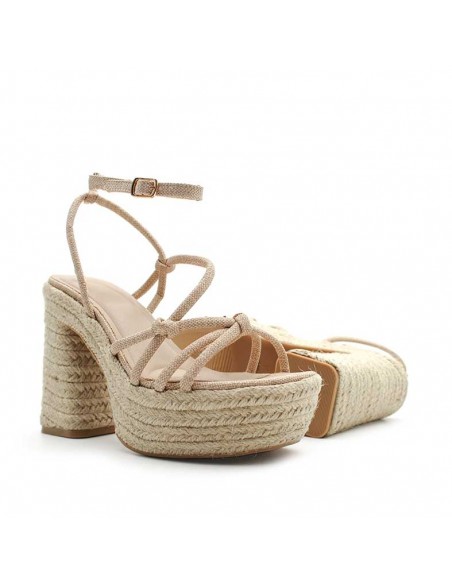 Sandalia esparto beige