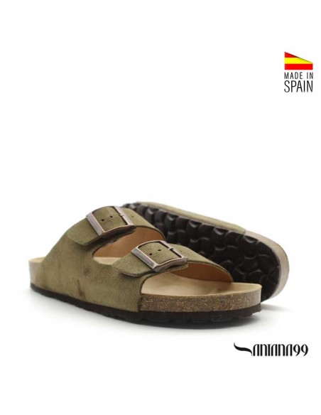 Sandalias bio con corcho caqui