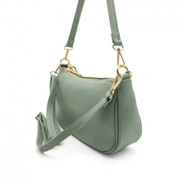 bolso bandolera piel aguamarina