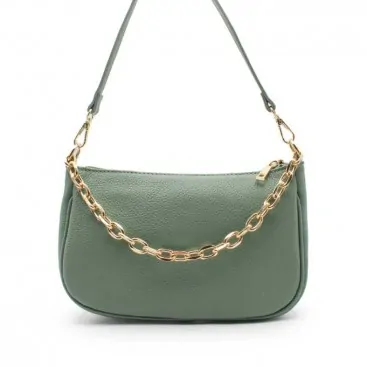 bolso bandolera piel verde