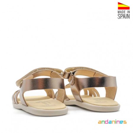 Sandalias doradas Andanines niña