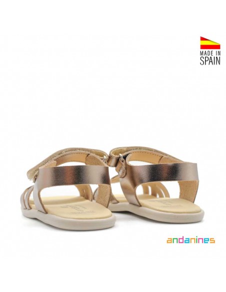Sandalias doradas Andanines niña