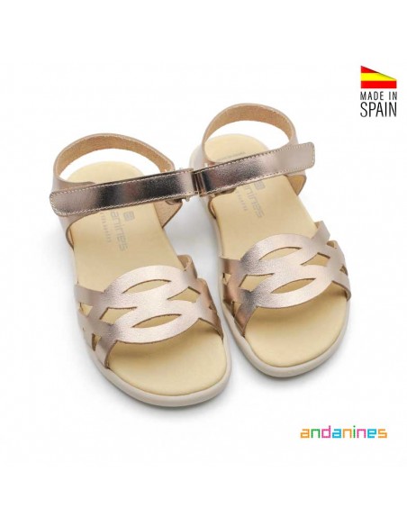 Sandalias doradas infantiles