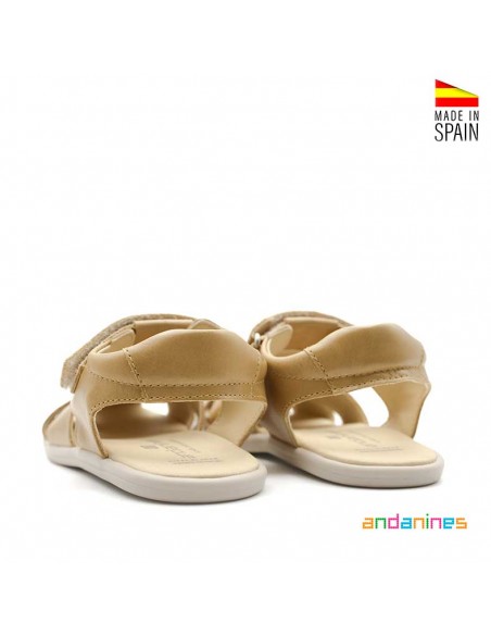 Calzado infantil piel beige
