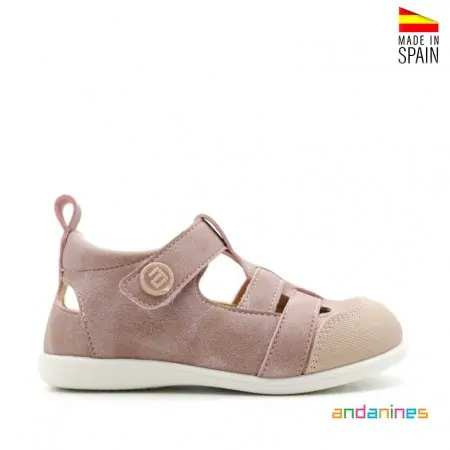 Sandalias rosa cerradas niña