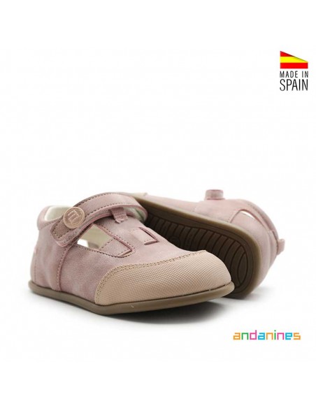 Sandalias rosa piel vegana