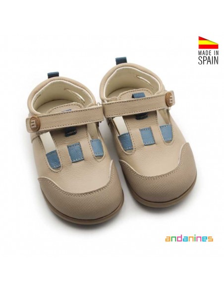 Sandalia piel blanda infantil