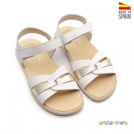 Sandalias respetuosas blancas