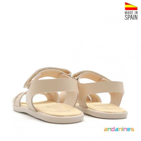 Sandalias beige veganas